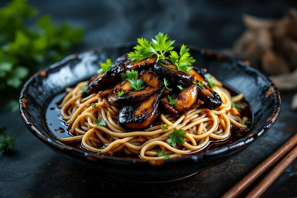 Black Vinegar Hericium Noodle Bowl
