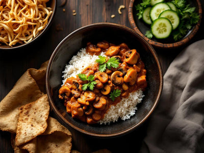 Rendang Mushroom Rice Bowl