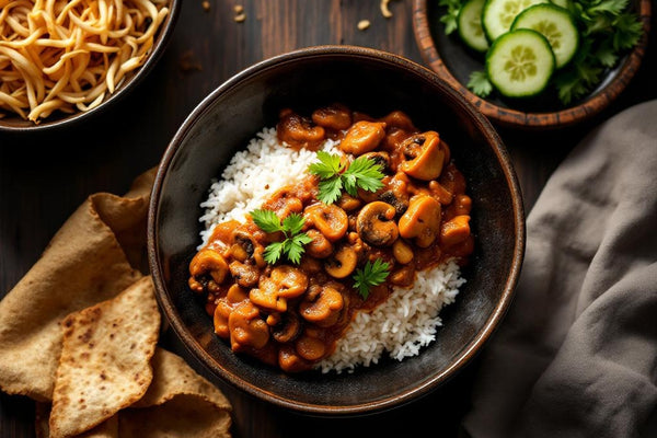 Rendang Mushroom Rice Bowl