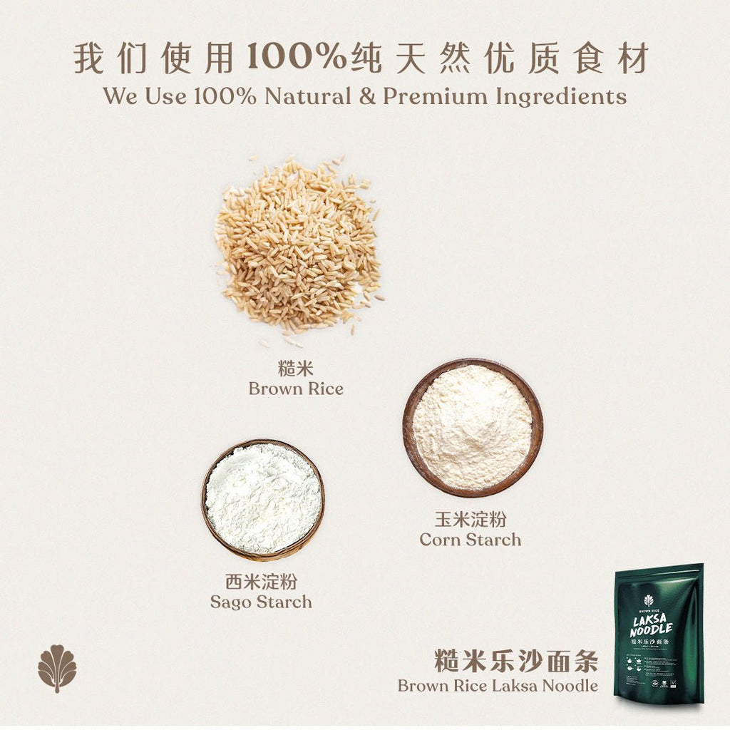 Brown Rice Laksa Noodles (450g / 6 servings) - Pinxin Vegan Cuisine