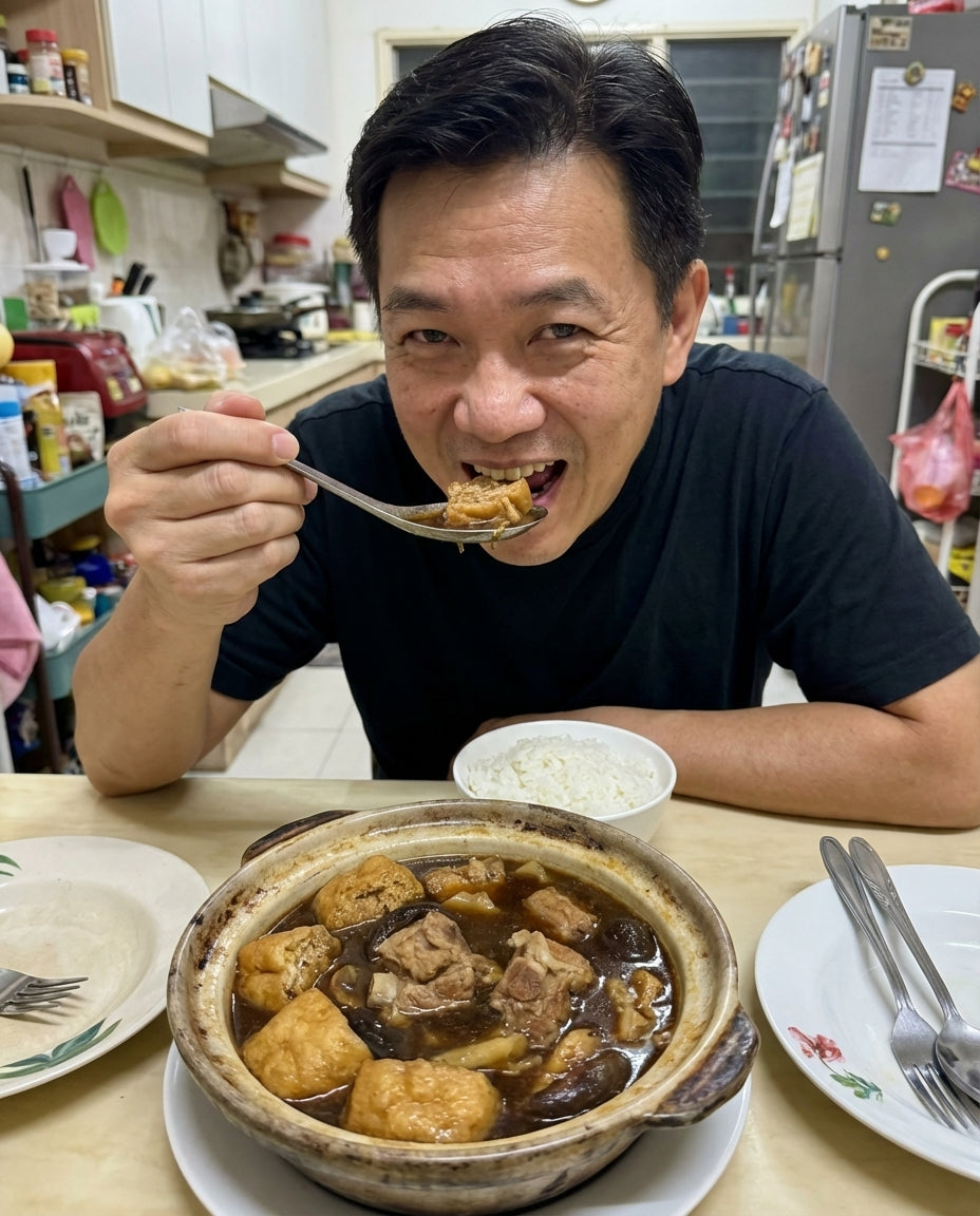 Uncle eating